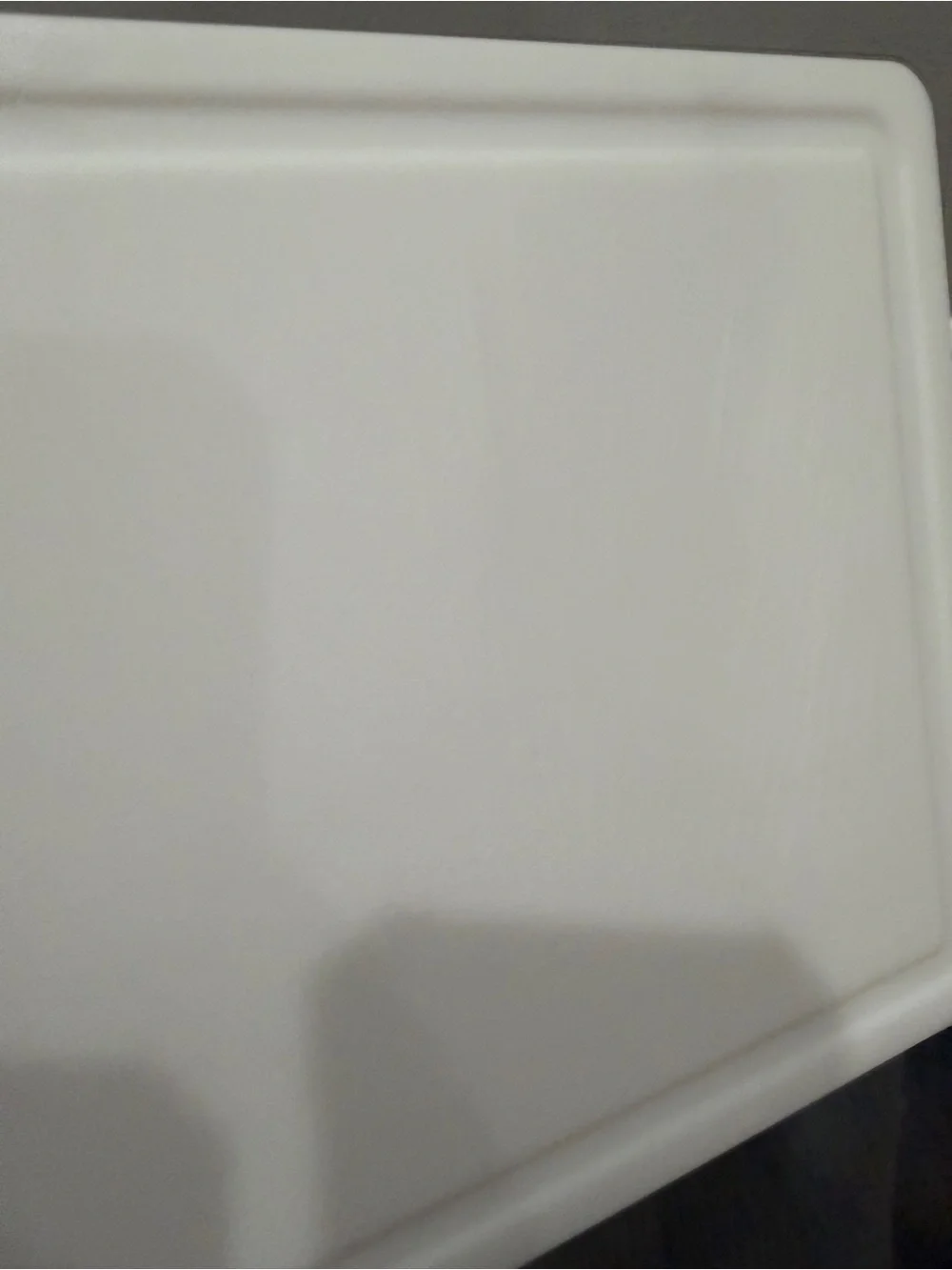 Cuisinart White Plastic Cutting Board with Handle Kitchen Tools